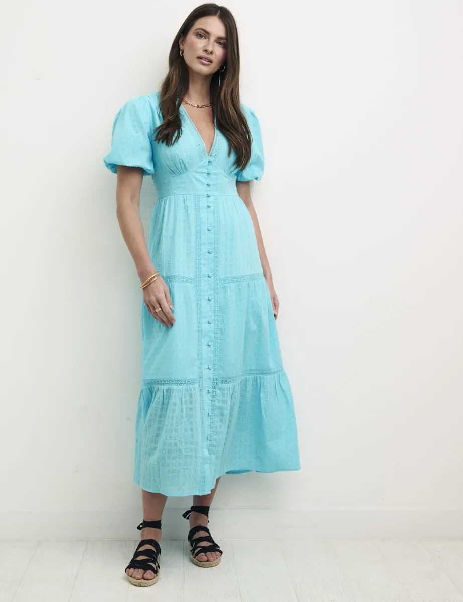 Blue Puff Sleeve Cici Midaxi Dress sold by Nobody's Child product image thumbnail 2