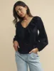 Black Frill Collar Button-Up Blouse sold by Nobody's Child