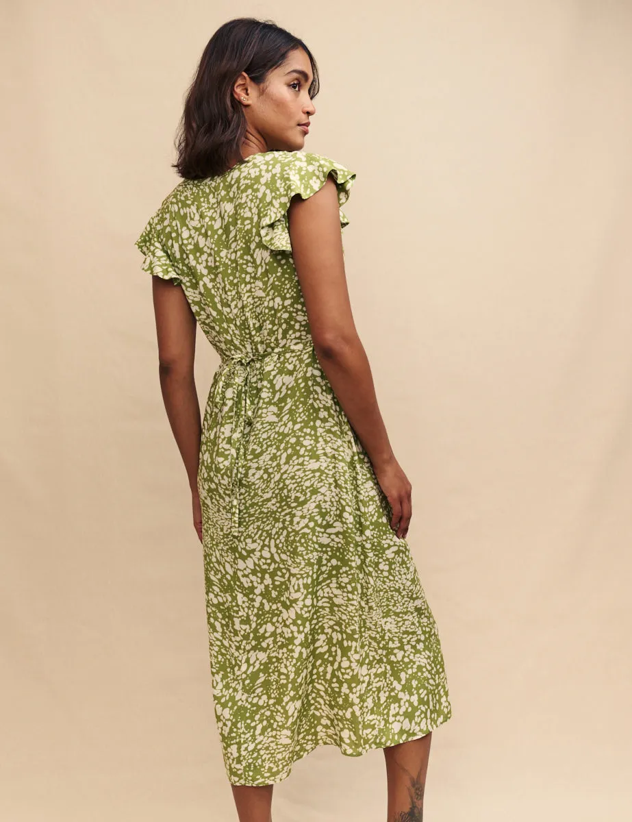 Green Printed Lily Midi Dress sold by Nobody's Child product image thumbnail 4