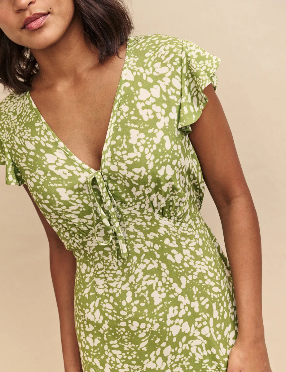 Green Printed Lily Midi Dress sold by Nobody's Child product image thumbnail 3