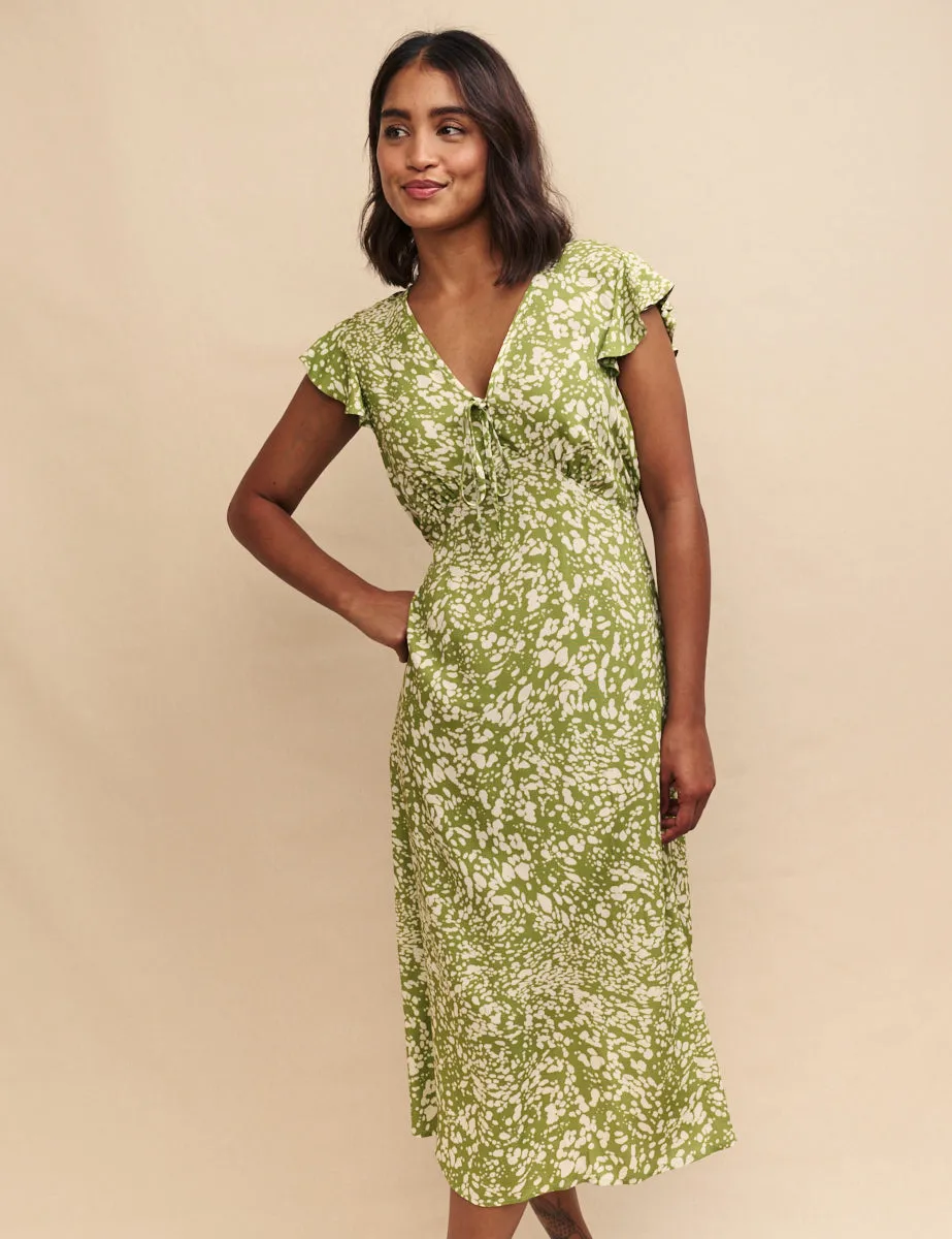 Green Printed Lily Midi Dress sold by Nobody's Child product image thumbnail 2