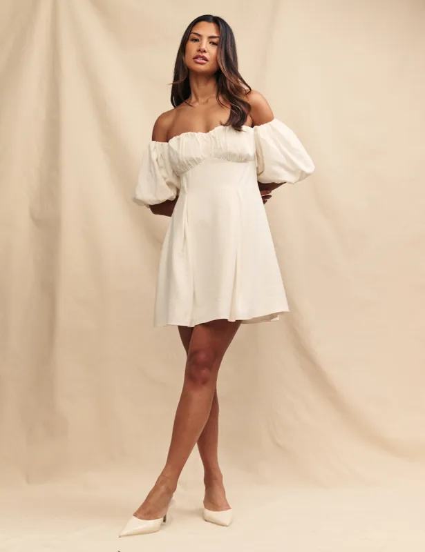 White Bardot Edith Mini Dress sold by Nobody's Child