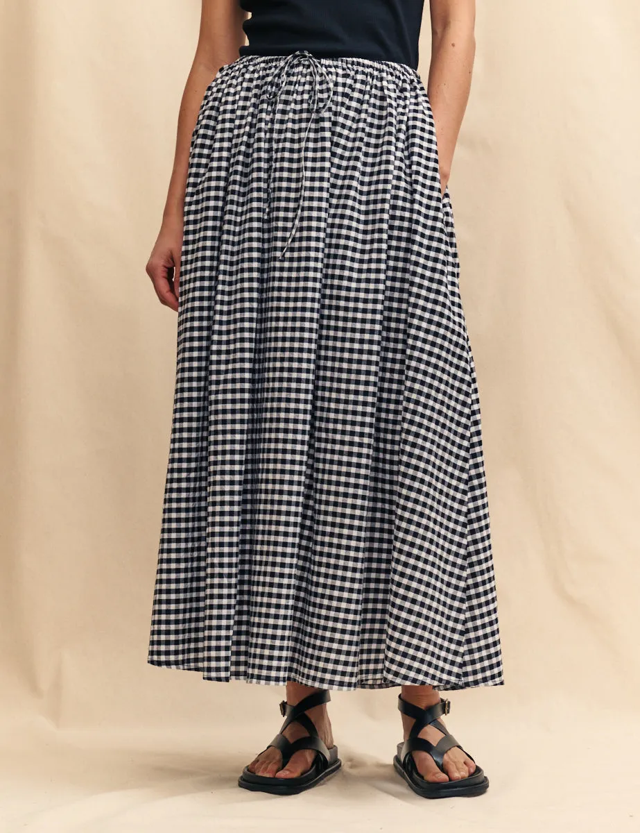 Black Gingham Midi Skirt sold by Nobody's Child product image thumbnail 4