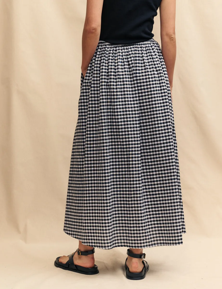 Black Gingham Midi Skirt sold by Nobody's Child product image thumbnail 5