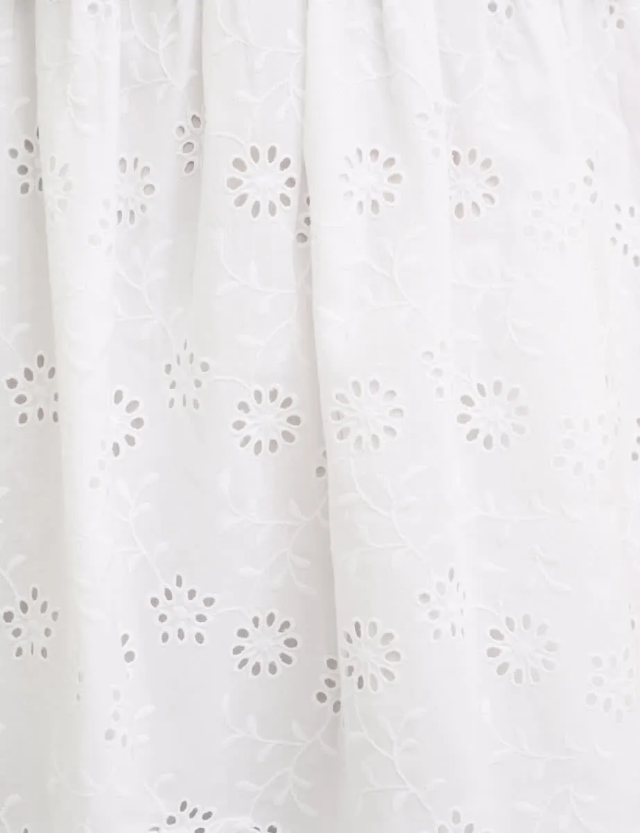 White Broderie Tilly Mini Dress sold by Nobody's Child product image thumbnail 3