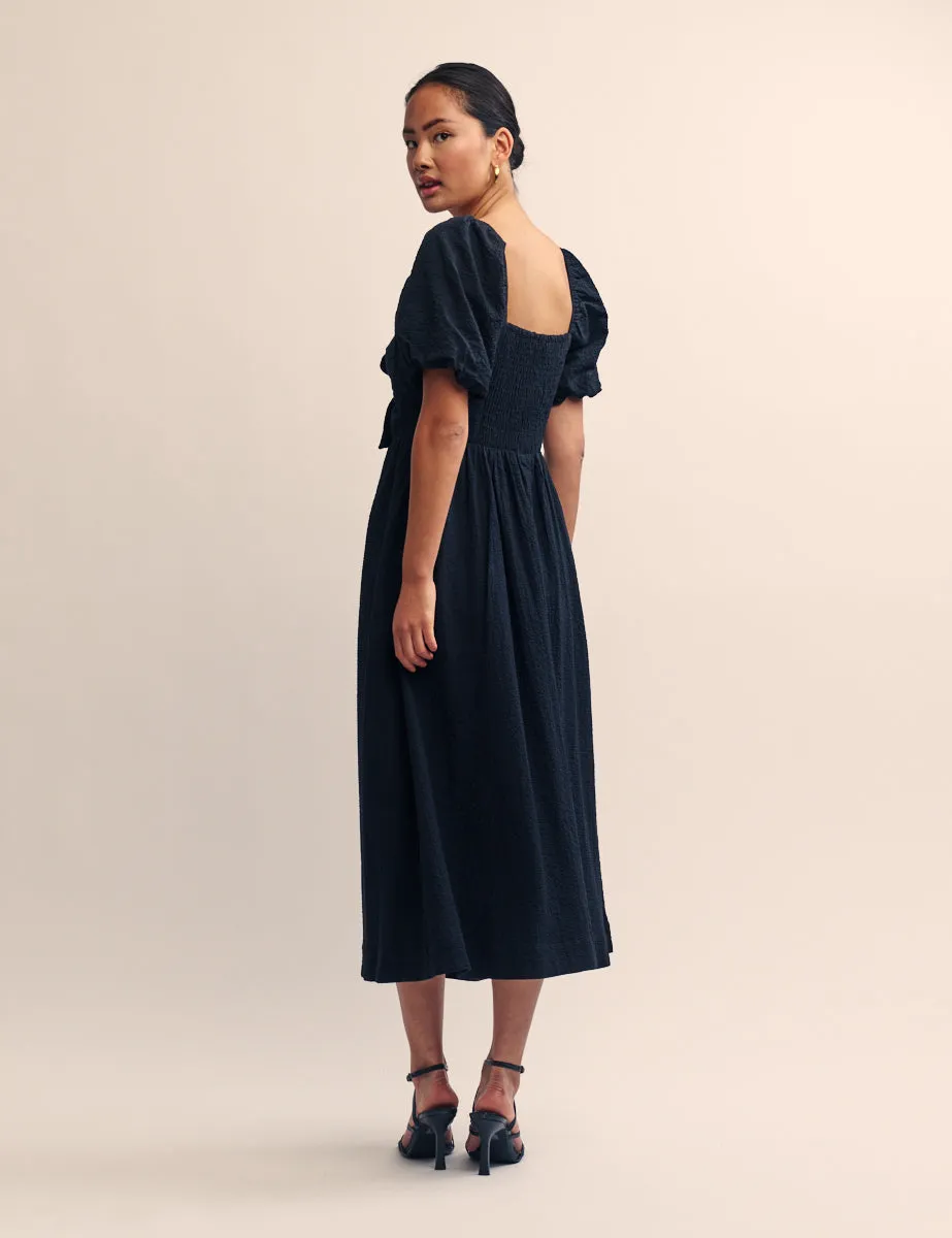 Black Tie Front Cemile Midi Dress sold by Nobody's Child product image thumbnail 4