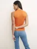 Orange Sleeveless Button Through Knitted Top sold by Nobody's Child