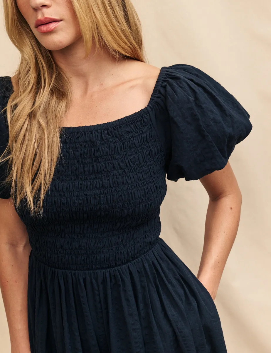 Black Puff Sleeve Suraya Midi Dress sold by Nobody's Child product image thumbnail 2