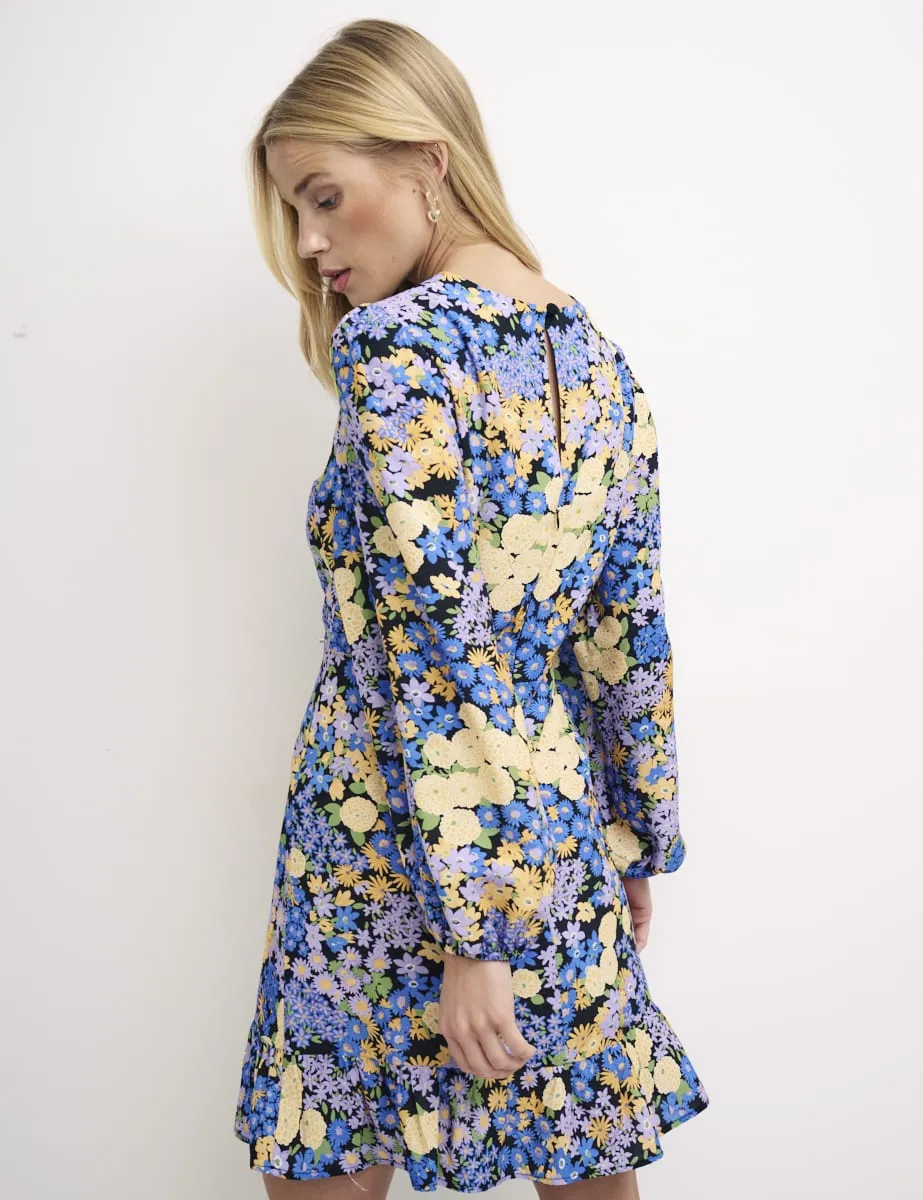 Floral Serena Long Sleeve Mini Dress sold by Nobody's Child product image thumbnail 4