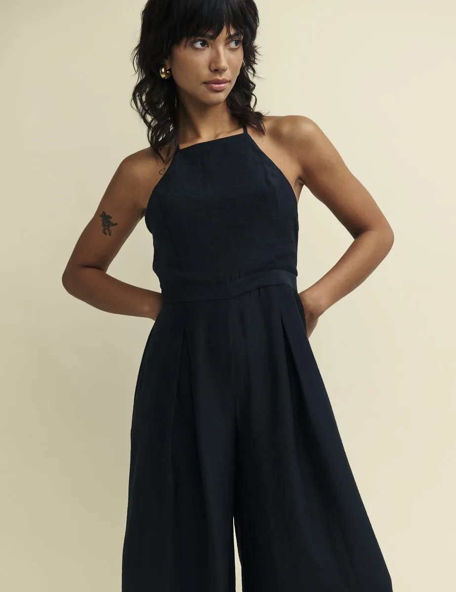 Black Halter Neck Tess Jumpsuit sold by Nobody's Child product image thumbnail 2