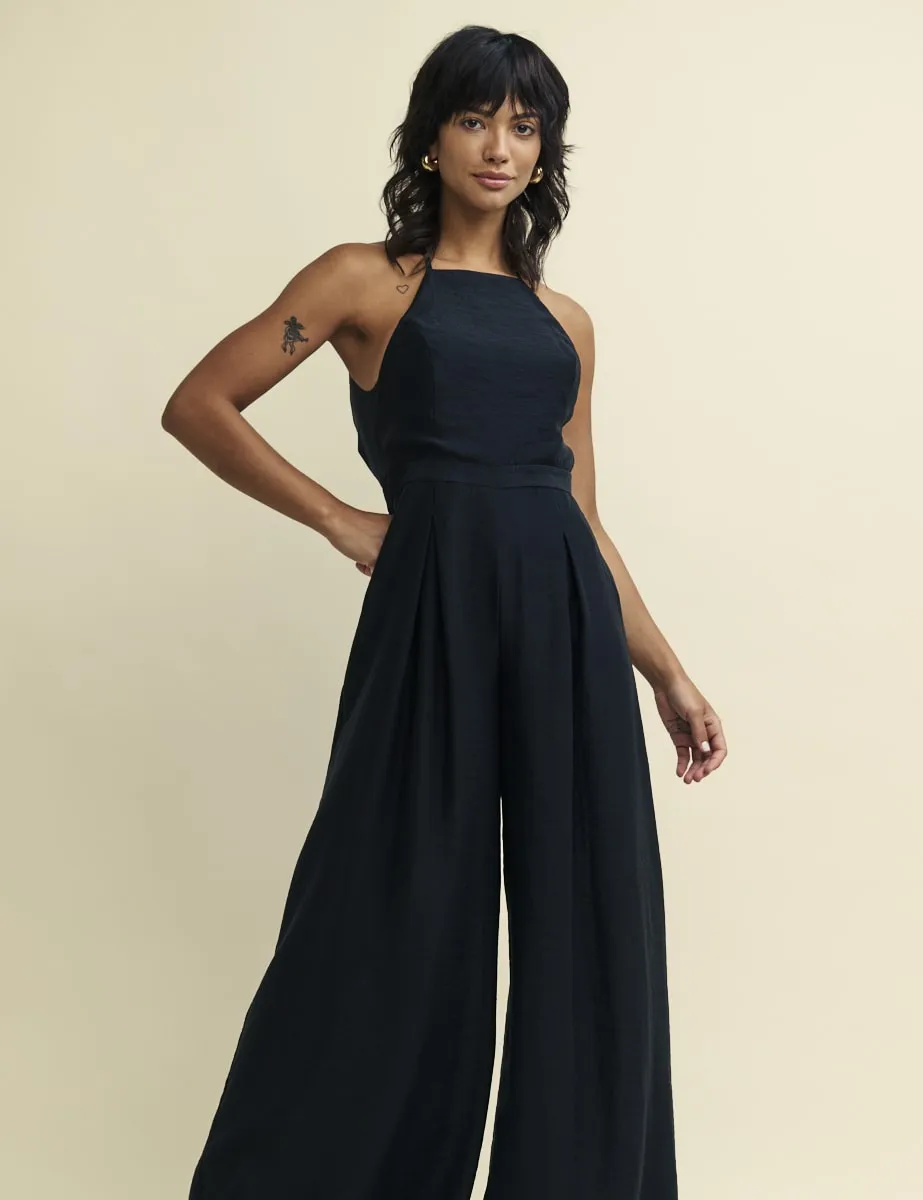 Black Halter Neck Tess Jumpsuit sold by Nobody's Child product image thumbnail 3