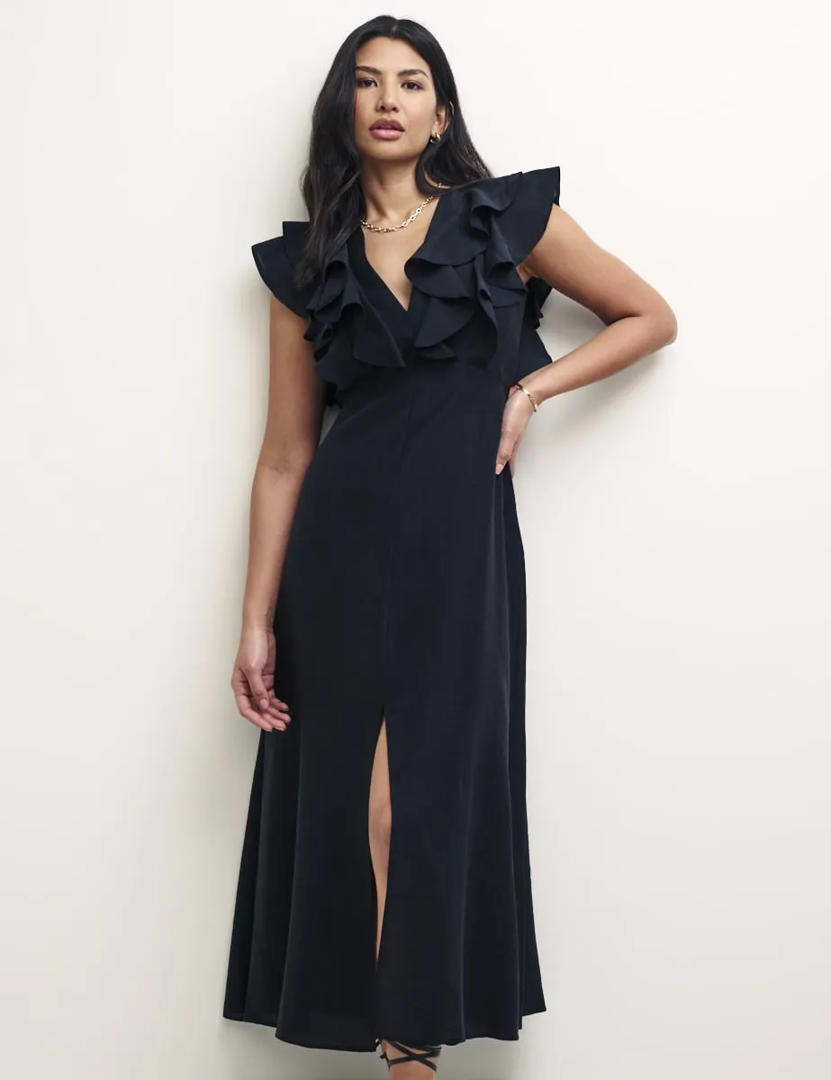 Petite Black Coco Midaxi Dress sold by Nobody's Child