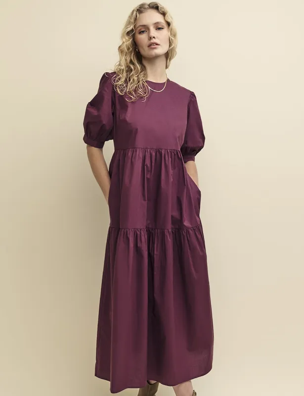Plum Rochelle Midi Smock Dress sold by Nobody's Child