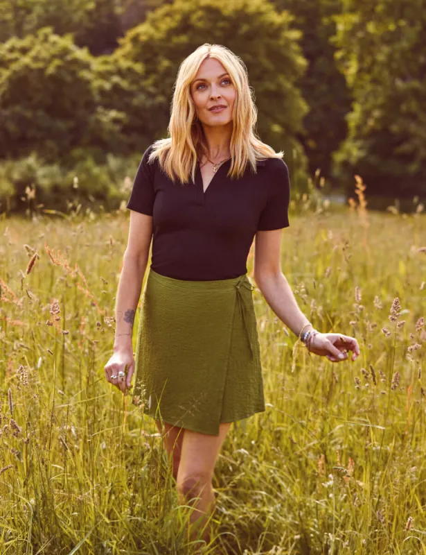 Fearne Cotton Olive Green Wrap Mini Skirt sold by Nobody's Child