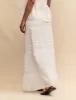 White Tiered Augusta Maxi Skirt sold by Nobody's Child