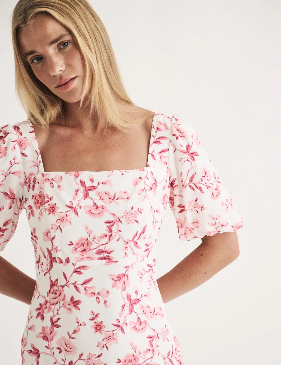 Pink Ditsy Floral Lara Midi Dress sold by Nobody's Child product image thumbnail 2