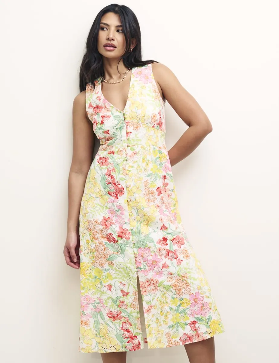 Petite Floral Broderie Sandra Midi Dress sold by Nobody's Child product image thumbnail 2