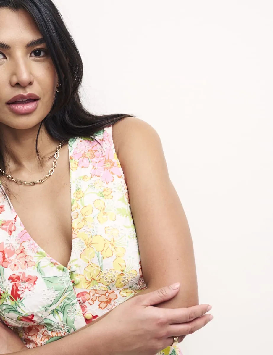 Petite Floral Broderie Sandra Midi Dress sold by Nobody's Child product image thumbnail 4