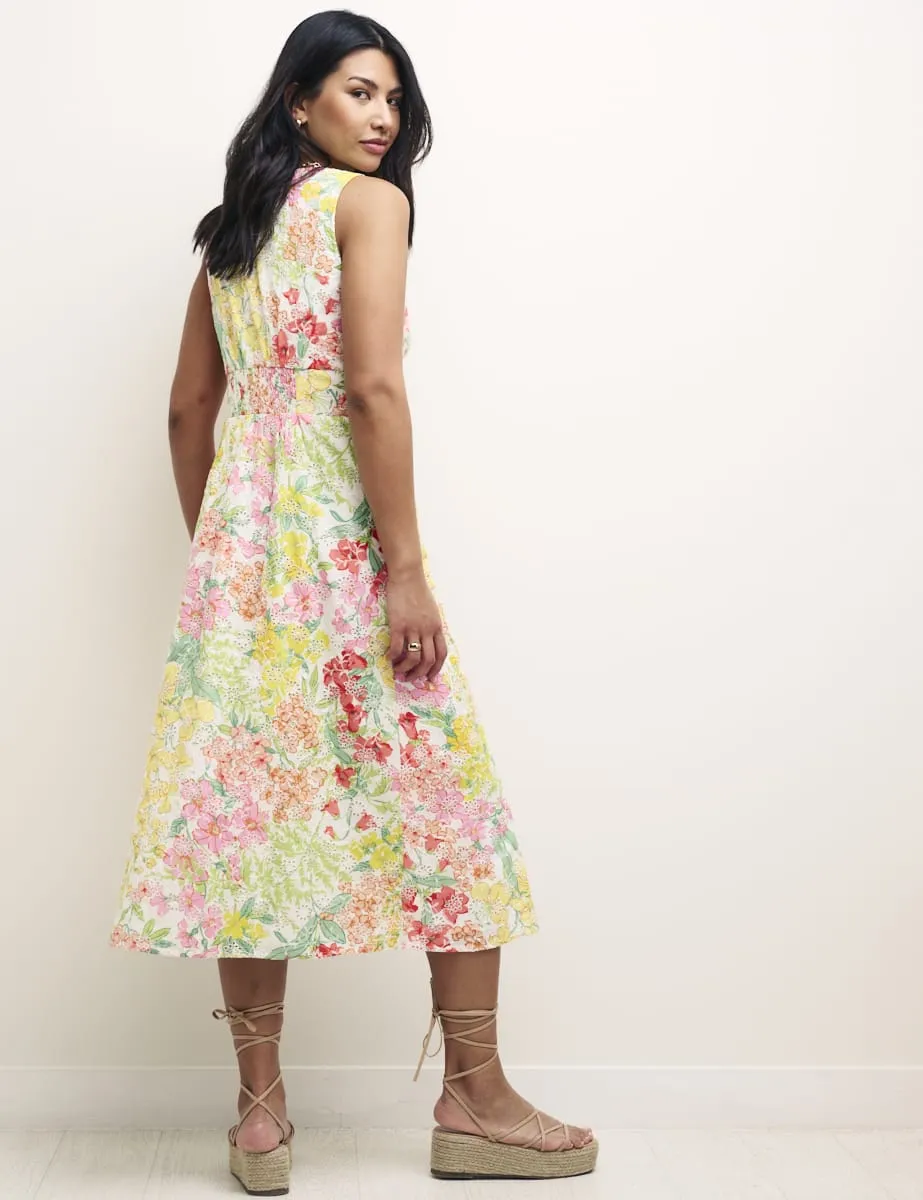 Petite Floral Broderie Sandra Midi Dress sold by Nobody's Child product image thumbnail 3