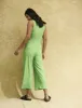 Green Twist Front Wren Jumpsuit sold by Nobody's Child