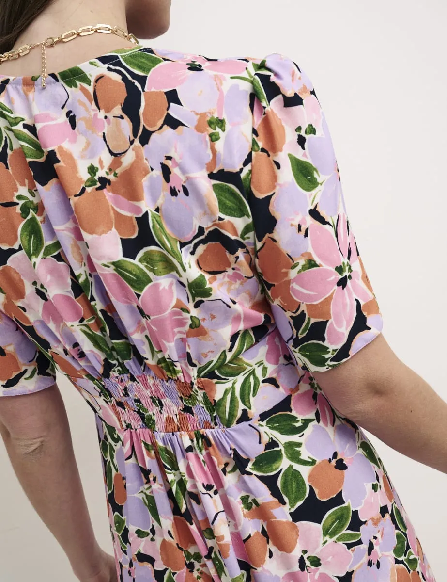 Petite Floral Alexa with Shirring Midi Dress sold by Nobody's Child product image thumbnail 3