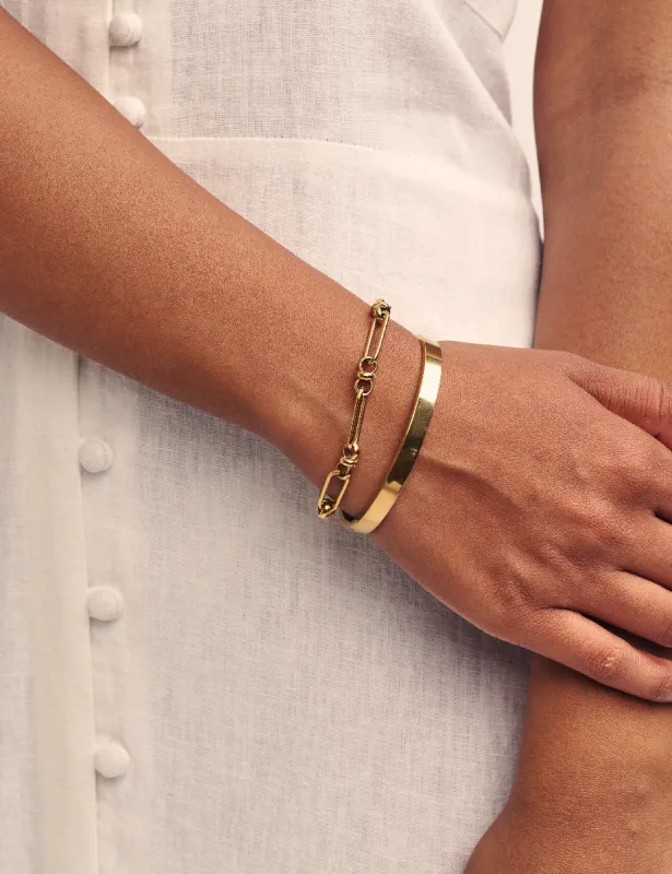 Gold Sleek Bangle made by Nobody's Child