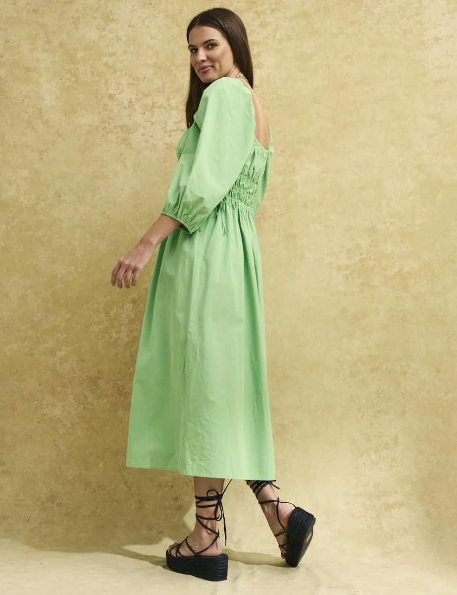 Green Square Neck Franzie Midi Dress sold by Nobody's Child product image thumbnail 3