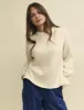 Cream Crew Neck Cable Knit Jumper sold by Nobody's Child