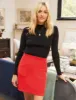 Fearne Cotton Red Cord A-Line Mini Skirt sold by Nobody's Child