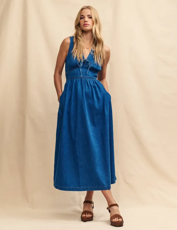 Blue Denim Astra Midi Dress sold by Nobody's Child