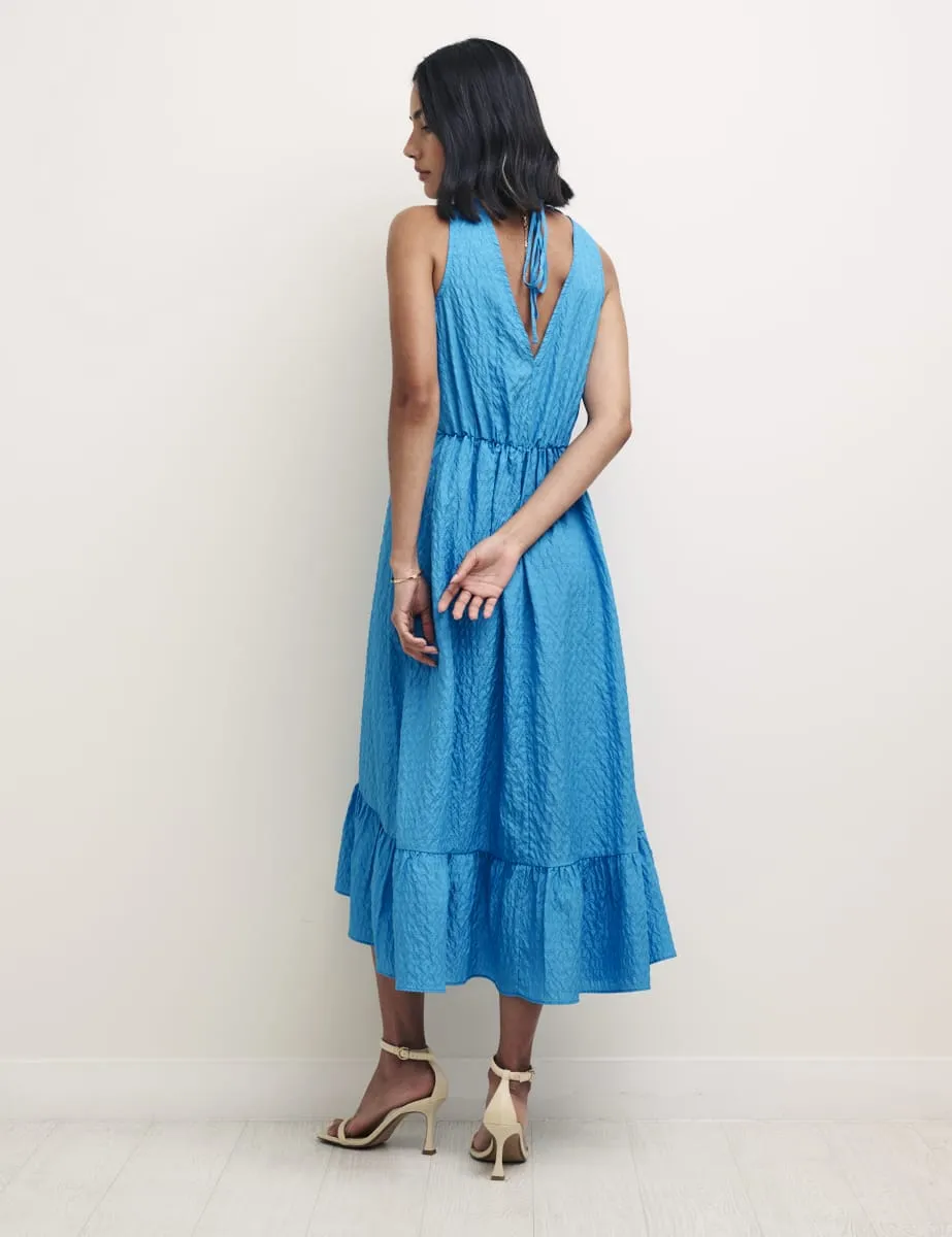 Blue Amy Sleeveless Midi Dress sold by Nobody's Child product image thumbnail 4