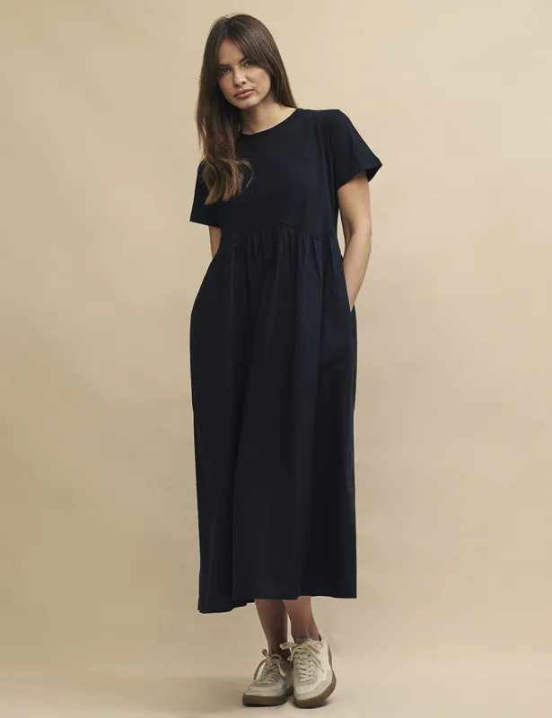 Black Maine Smock Midi Dress sold by Nobody's Child