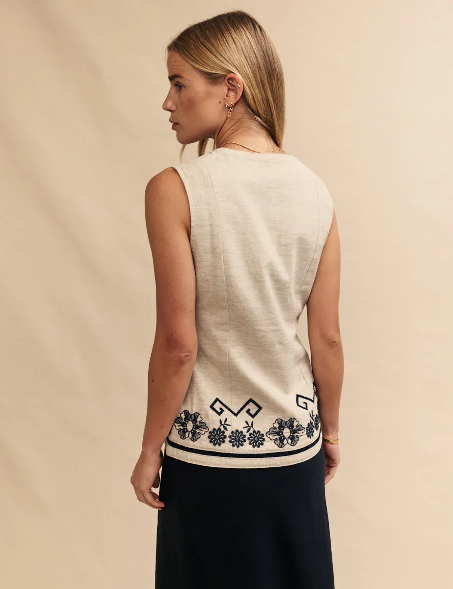 Cream Embroidered Waistcoat sold by Nobody's Child product image thumbnail 4