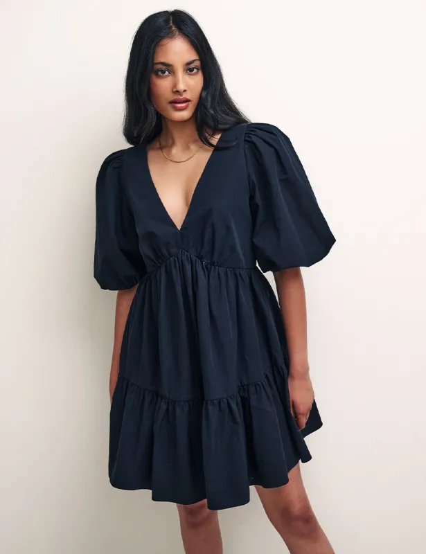 Black Vienna Smock Mini Dress sold by Nobody's Child