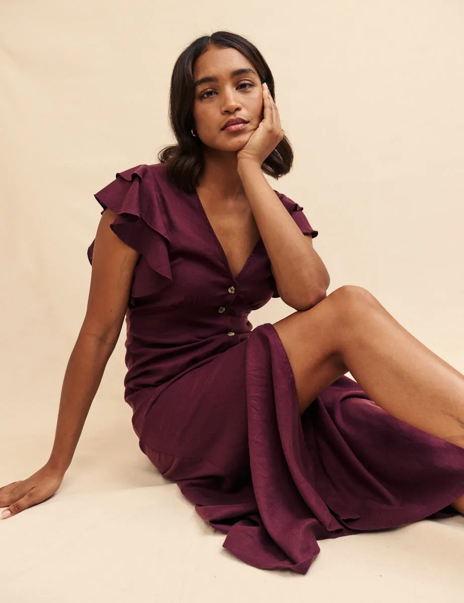Plum Sienna Midi Dress sold by Nobody's Child product image thumbnail 4