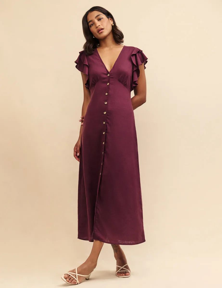 Plum Sienna Midi Dress sold by Nobody's Child