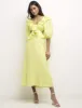 Lime Green Dani Midi Dress sold by Nobody's Child