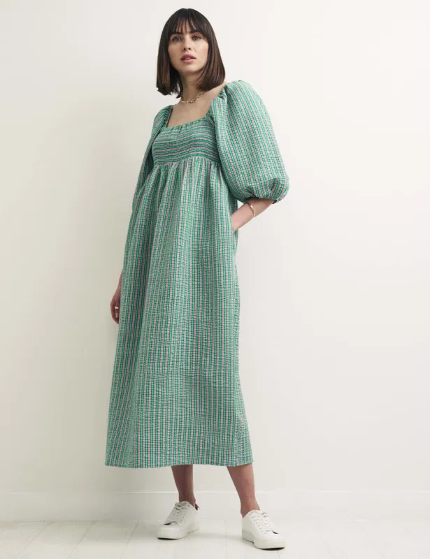 Green Stripe Kylie Midi Dress sold by Nobody's Child