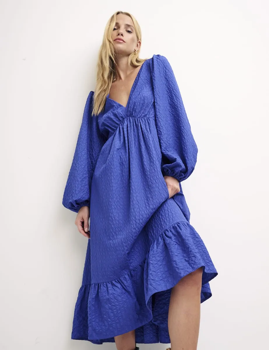 Blue Ammie Long Sleeve Midi Dress sold by Nobody's Child product image thumbnail 4