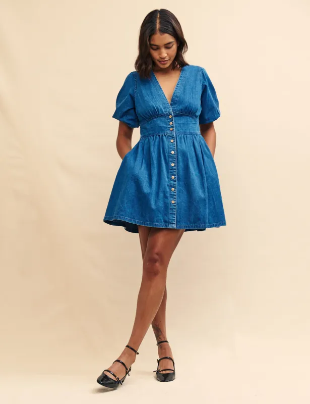 Blue Denim Starlight Mini Dress sold by Nobody's Child