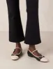 Alohas Agate Leather Black & Cream Ballet Pumps sold by Nobody's Child