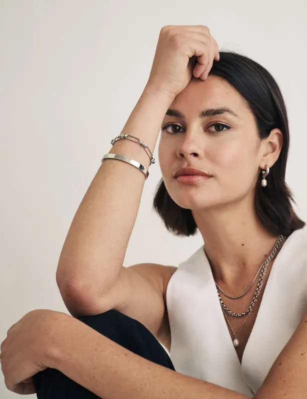 Silver Sleek Bangle made by Nobody's Child