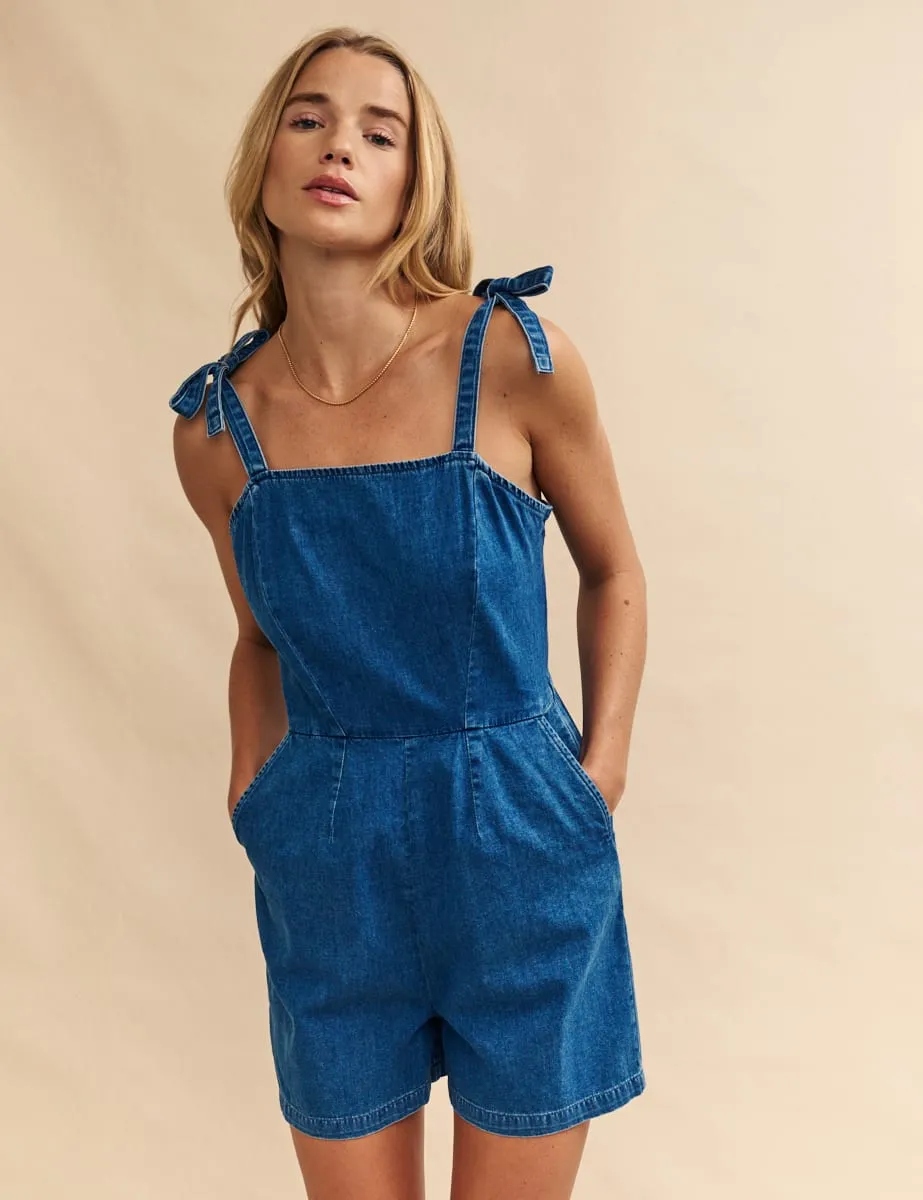 Mid Wash Blue Denim Meg Playsuit sold by Nobody's Child product image thumbnail 4