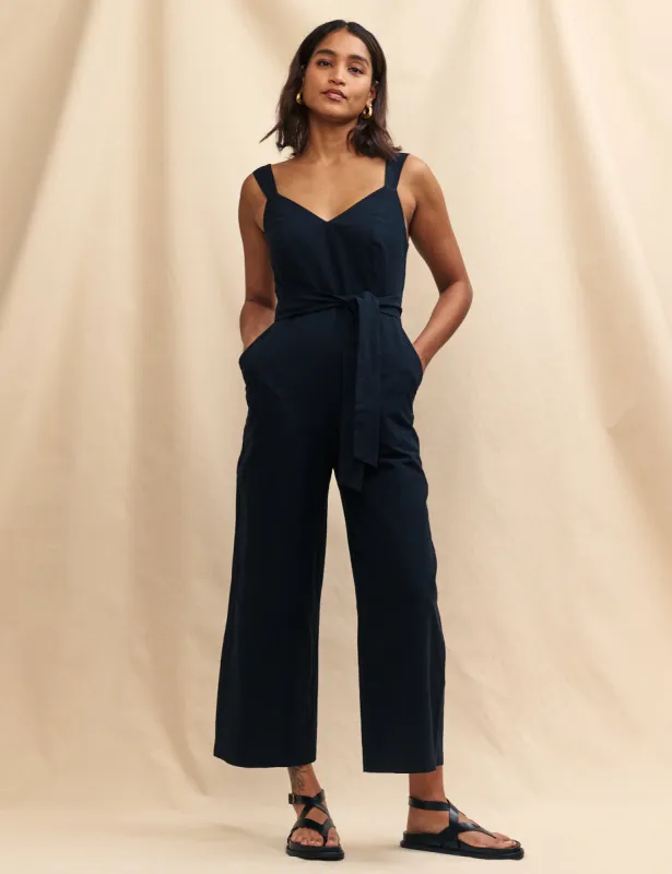 Black Tie Waist Christy Jumpsuit sold by Nobody's Child