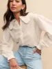 White Checked Peter Pan Collar Blouse sold by Nobody's Child