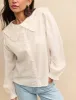 White Checked Peter Pan Collar Blouse sold by Nobody's Child
