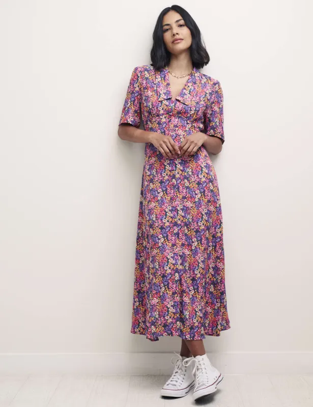 Vintage Floral Daisy Midi Dress sold by Nobody's Child