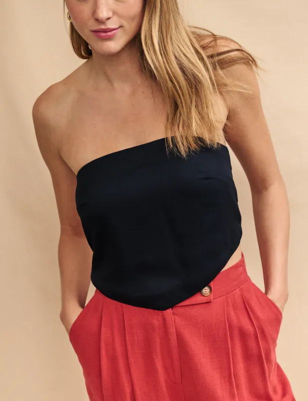 Black Bandeau Scarf Top made by Nobody's Child