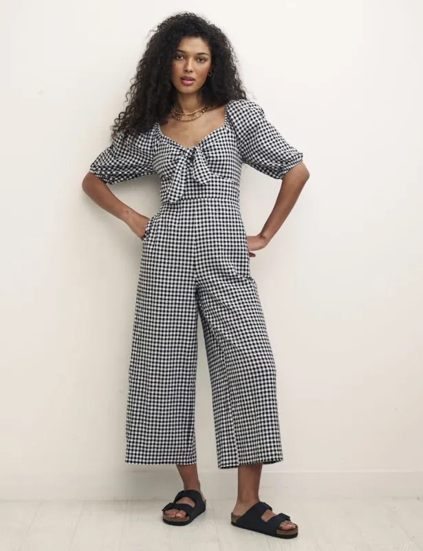 Black Gingham Simone Jumpsuit sold by Nobody's Child