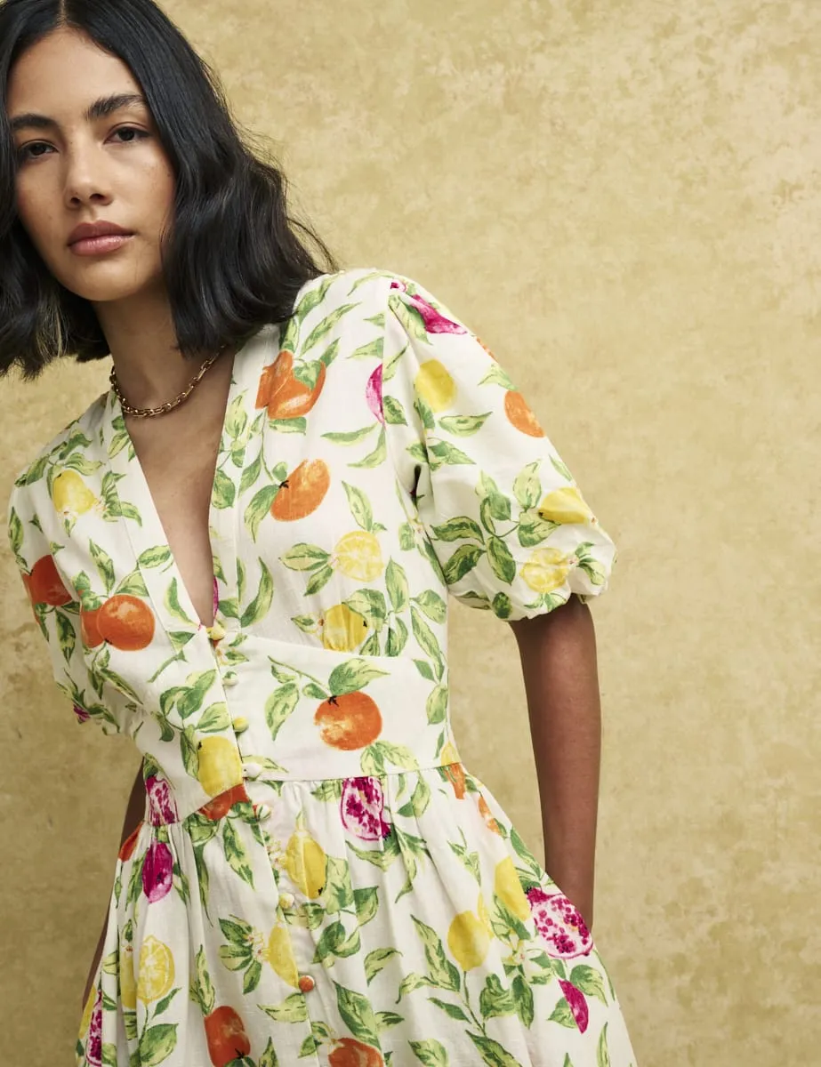 Petite White Fruit Print Starlight Midaxi Dress sold by Nobody's Child product image thumbnail 2